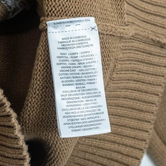 Lauren Ralph Lauren Instarsia-Knit Beagle Cotton Jumper Sweater brown M - Picture 9 of 10